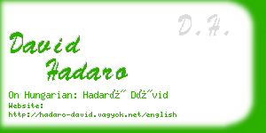 david hadaro business card